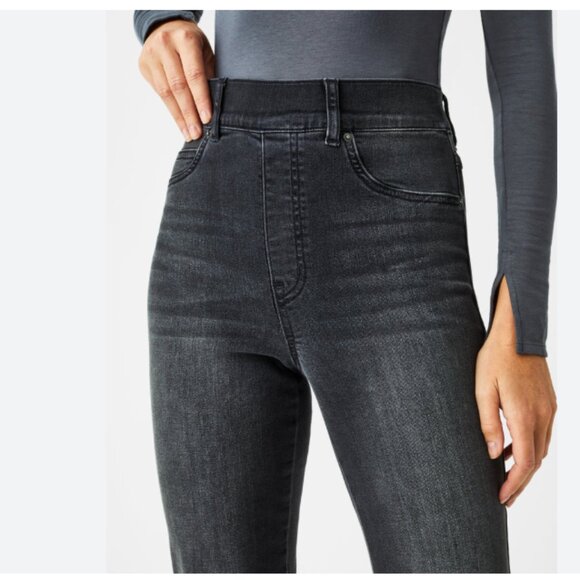 Spanx Vintage black straight leg jeans L - Picture 3 of 7